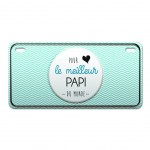 Magnet Pour le meilleur Papi du monde - mini plaque mtal