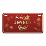 Magnet Joyeux Nol - mini plaque mtal
