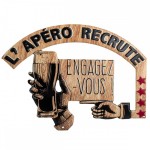 Plaque mtal L'Apro Recrute 28 x 38 cm