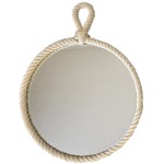 Miroir rond cordage marin en coton 40 cm