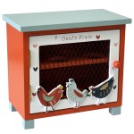 Cave � �ufs en bois orange et bleu 8 �ufs