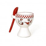 Coquetier et sa cuillre en Cramique - Collection MELANIE
