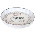 Plat  tarte La vache et le pot au lait en cramique 27 cm