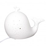 Lampe Baleine en porcelaine blanche 20 cm