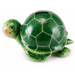 Tirelire tortue en r�sine verte