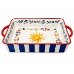 Plat � gratin soleil m�diterran�en en c�ramique 32 cm