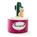 Boite  dents de lait alma - Souris et Cactus - rose