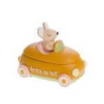 Boite  dents de lait Souris en voiture orange
