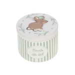 Petite bote  dents de lait - Modle souris rayures vertes