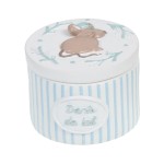 Petite bote  dents de lait - Modle souris rayures bleues
