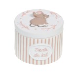 Petite bote  dents de lait - Modle souris rayures roses