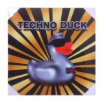 Cadre Techno Duck en toile 40 x 40 cm