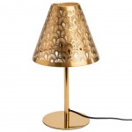 Lampe de table Art Dco en mtal dor 40 cm