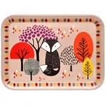 Petit plateau Renard en Automne en mlamine -  24 x 18 cm
