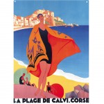 Plaque Dcorative Corse La plage de Calvi par Broders 21 x 15 cm