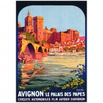 Plaque mtal Avignon - Le palais des Papes 30 x 40 cm