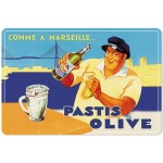 Set de table Pastis Olive par Marc 45 x 30 cm