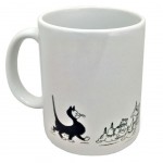 Mug blanc Les Chats de Dubout - Promenade en famille