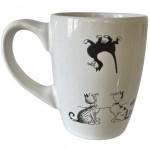 Mug arrondi Les Chats de Dubout - Un chat au plafond