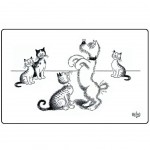 Set de table rtro Les chats de Dubout - Dressage de Chats