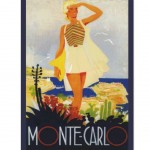 Poster Monte Carlo Falcucci Affiche ancienne - 70 x 50 cm