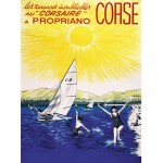 Poster Corse Propriano Ottosky 1950 70 x 50 cm