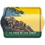 Mini plateau Corse Tour du Cap Corse en métal 18 x 14 cm