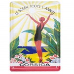 Petite plaque mtallique Corse - Corsica Le Soleil toute l'an