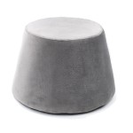 Pouf Stockholm en velours Gris perle 31.5 x 34 x 46.5 cm