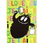 Carte postale Barbouille Je t'aime I Love You