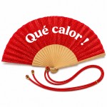 �ventail paillet� rouge � Qu� calor ! �