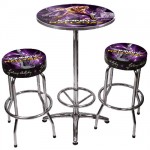 Table Tabourets Johnny Hallyday velvet