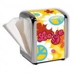 Distributeur de serviettes Peace And Love Jaune
