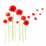 Sticker mural Coquelicots  44.5 x 51 cm