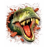 Sticker mural T-Rex trompe-l’œil dinosaure 50 x 70 cm Sticker mural T-Rex trompe-l’œil dinosaure 50 x 70 cm