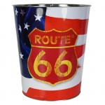 Corbeille à papier Route 66 - Drapeau USA