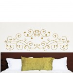 Sticker mural tte de lit Ondes d'Or 155 x 68 cm