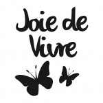 Sticker mural relief noir -  Joie de vivre