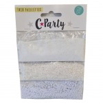 Sachet de paillettes - 3 tailles diffrentes - Blanc