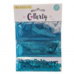 Sachet de paillettes - 3 tailles diffrentes - Bleu