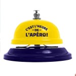 Cloche de table humoristique � C�est l�heure de l�ap�ro ! � 