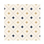 Stickers carreaux de ciment 15 x 15 cm - par 6 - Beige et Or