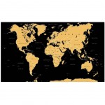 Carte Du Monde  gratter 87 cm