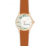 Montre femme fantaisie Florale Dream - Camel