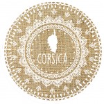 Set de table rond en toile de jute - CORSICA mandala
