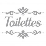 Sticker de porte - Toilettes