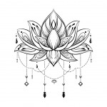 Sticker dcoration murale Lotus