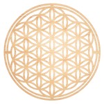 D�coration murale fleur de vie en bois ajour� 60 cm