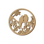 D�coration murale Oiseaux sur branche en bois 40 cm