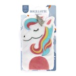 Bouillotte pour enfant licorne en fourrure douce  27 x 16 cm